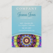 ぽっちゃりした虹のガラス曼荼羅- 名刺 (裏面)