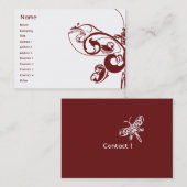 ぽっちゃりした蝶- 名刺 (正面/裏面)