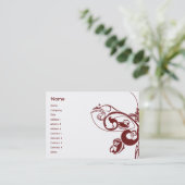 ぽっちゃりした蝶- 名刺 (スタンド正面)