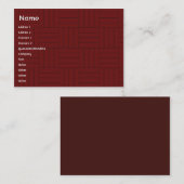 ぽっちゃりした赤いタイル- 名刺 (正面/裏面)