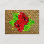 ぽっちゃりした赤いハイビスカスのLauhalaの名刺 名刺 (裏面)