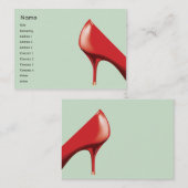 ぽっちゃりした赤い靴- 名刺 (正面/裏面)