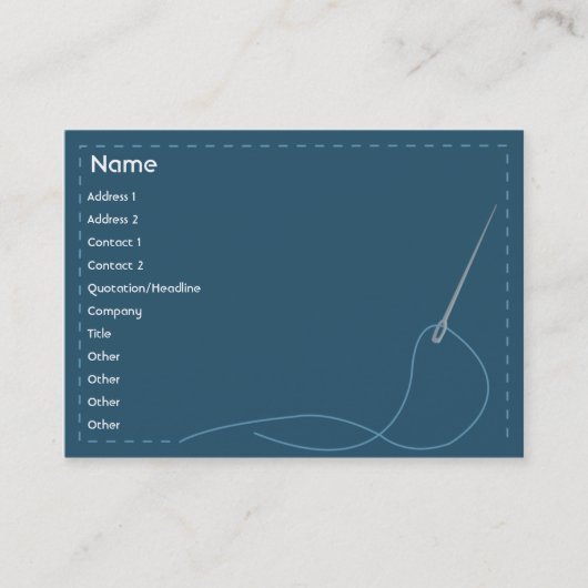 ぽっちゃりした針- 名刺 (正面)