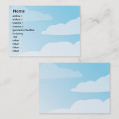ぽっちゃりした雲- 名刺 (正面/裏面)