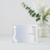 ぽっちゃりした青いタイ- 名刺 (スタンド正面)