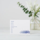 ぽっちゃりした青いバイク- 名刺 (スタンド正面)