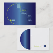 ぽっちゃりした青い勾配- 名刺 (正面/裏面)