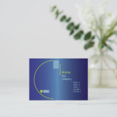 ぽっちゃりした青い勾配- 名刺 (スタンド正面)