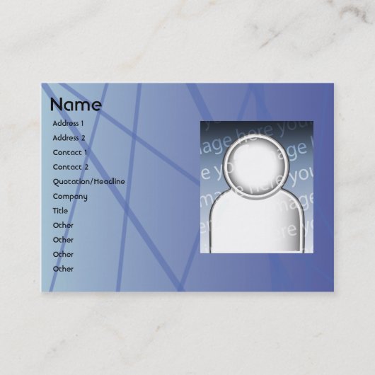 ぽっちゃりした青い棒- 名刺 (正面)