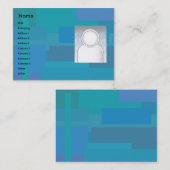 ぽっちゃりした青い陰- 名刺 (正面/裏面)