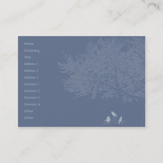 ぽっちゃりした青い鳥- 名刺 (正面)