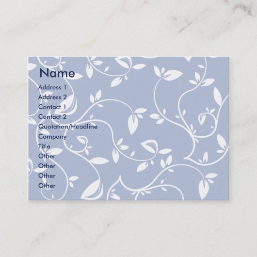 ぽっちゃりした青の葉- 名刺 (正面)