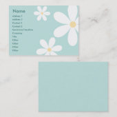 ぽっちゃりした青デイジー- 名刺 (正面/裏面)