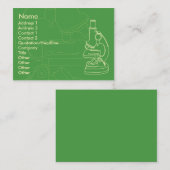 ぽっちゃりした顕微鏡- 名刺 (正面/裏面)