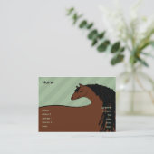 ぽっちゃりした馬- 名刺 (スタンド正面)