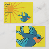 ぽっちゃりした鳥- 名刺 (正面/裏面)