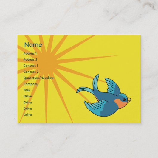 ぽっちゃりした鳥- 名刺 (正面)