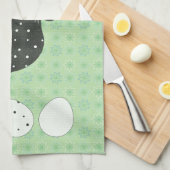 ぽっちゃりした鶏 キッチンタオル (四つ折り)