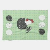 ぽっちゃりした鶏 キッチンタオル (横)