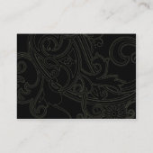 ぽっちゃりした黒い花柄- 名刺 (裏面)