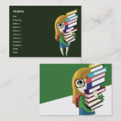 ぽっちゃりしたBookgirl - 名刺 (正面/裏面)