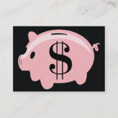 ぽっちゃりしたPiggybank - 名刺 (裏面)