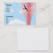 ぽっちゃりしたSailplaneの上昇のすべるグライダー 名刺 (正面/裏面)