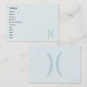 ぽっちゃりしているジェミニ- 名刺 (正面/裏面)