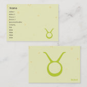 ぽっちゃりしているトーラス- 名刺 (正面/裏面)