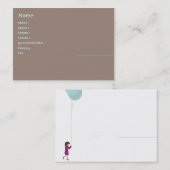 ぽっちゃりしている女性- 名刺 (正面/裏面)