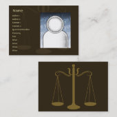 ぽっちゃりしている弁護士- 名刺 (正面/裏面)