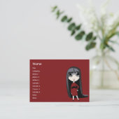 ぽっちゃりしている暗い女の子- 名刺 (スタンド正面)