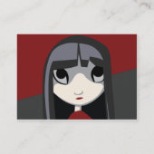 ぽっちゃりしている暗い女の子- 名刺 (裏面)