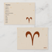 ぽっちゃりしている牡羊座- 名刺 (正面/裏面)