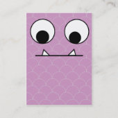 ぽっちゃりしている紫色モンスター- 名刺 (裏面)