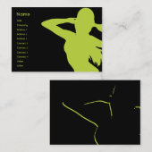 ぽっちゃりしている緑の女の子- 名刺 (正面/裏面)