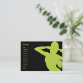 ぽっちゃりしている緑の女の子- 名刺 (スタンド正面)