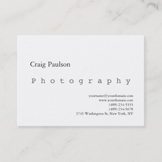 ぽっちゃりトレンディー写真白名刺 名刺 (正面)