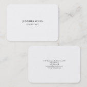 ぽっちゃりプレーンシンプルホワイトアトラクティブなミニマリスト 名刺 (正面/裏面)