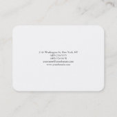 ぽっちゃりプレーンシンプルホワイトアトラクティブなミニマリスト 名刺 (裏面)