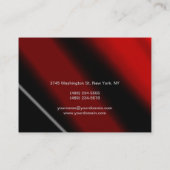 ぽっちゃりメイクアップアーティストシックなレッドブラックビジネスカード 名刺 (裏面)