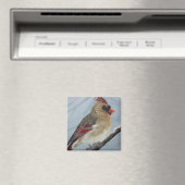 ぽっちゃりメス（鳥）ショウジョウコウカンチョウ – マグネット (インサイチュ (食洗機))