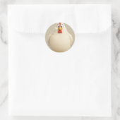 ぽっちゃり可愛らしい漫画チキンステッカー ラウンドシール (バッグ)