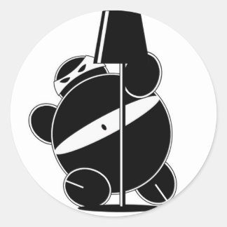 ぽっちゃり忍者- Stealthy Sticker ラウンドシール