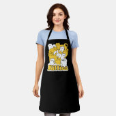 ぽっちゃり猫ちゃんデザイン – かわいい猫アート エプロン (着用した状態)