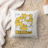 ぽっちゃり猫ちゃんデザイン – かわいい猫アート クッション (ブランケット)