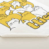 ぽっちゃり猫ちゃんデザイン – かわいい猫アート シェルパブランケット (3/4)