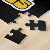 ぽっちゃり猫ちゃんデザイン – かわいい猫アート ジグソーパズル (側面)