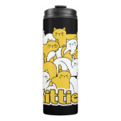 ぽっちゃり猫ちゃんデザイン – かわいい猫アート タンブラー (正面)