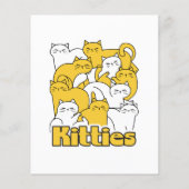 ぽっちゃり猫ちゃんデザイン – かわいい猫アート チラシ (裏面)